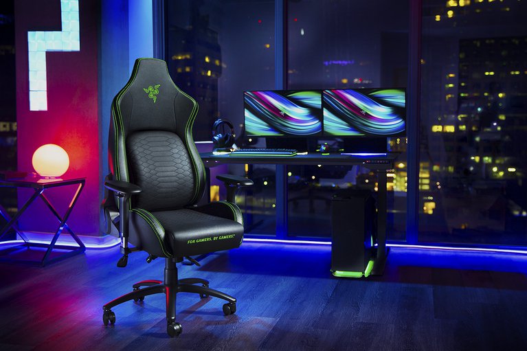 Razer Iskur - Black / Green - XL